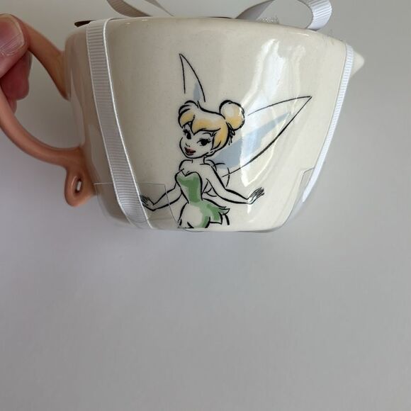 New Rae Dunn Disney Tinker Bell Ceramic Measuring Cups Set Pink Handle - Picture 2 of 10